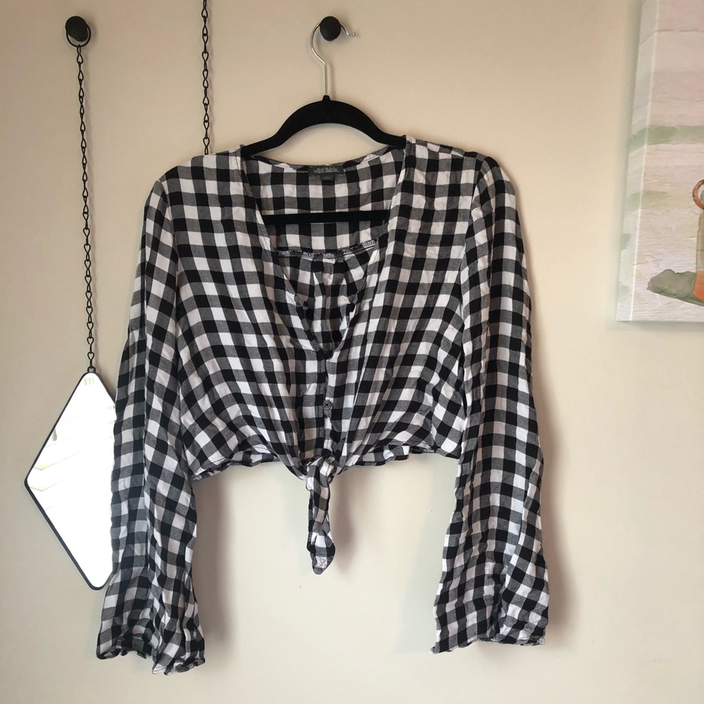 Checkered crop top